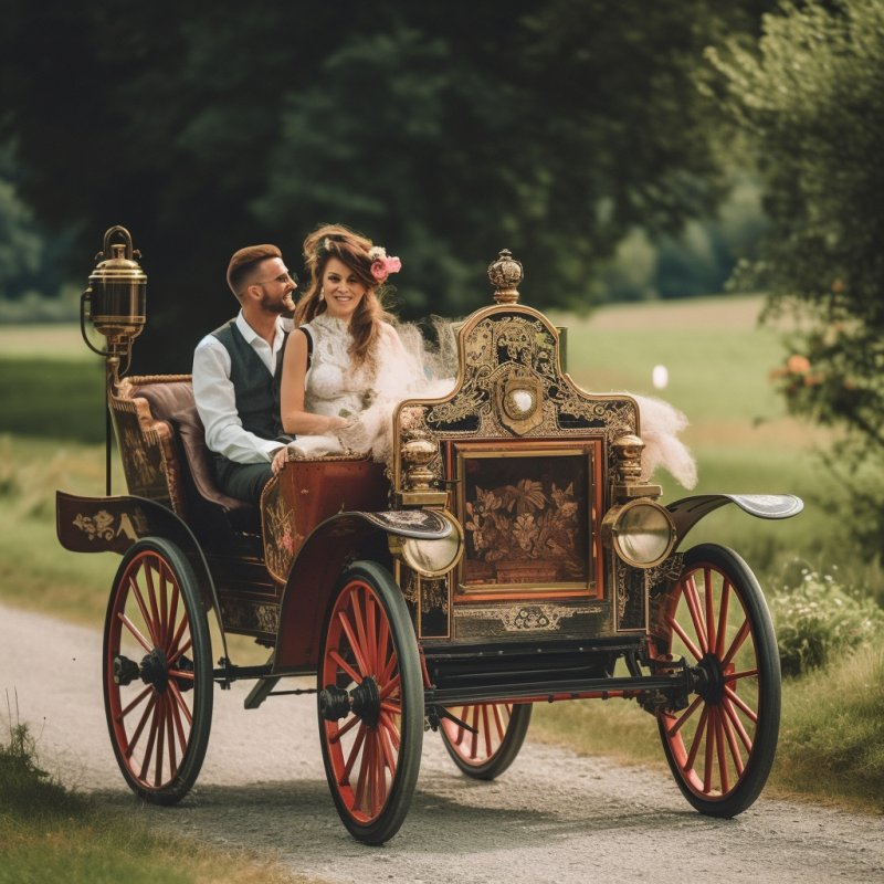 5 nietypowych pojazdów na ślub: od konnej bryczki po motocykl