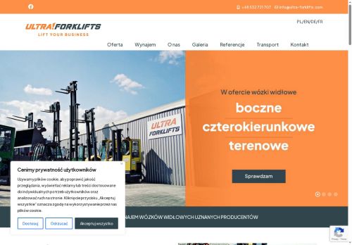 Ultra Forklifts wózki widłowe do wynajęcia Ultra Forklifts wózki widłowe do wynajęcia