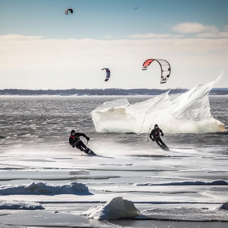 Kitesurfing w zimie: adrenalina na śniegu i lodzie