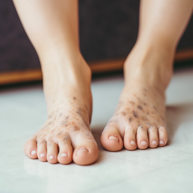 Zmiany skórne na stopach: kiedy udać się do podologa.