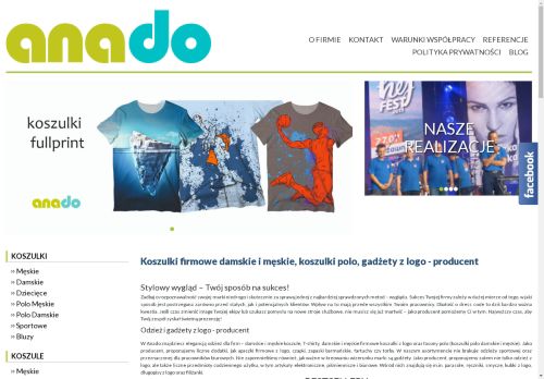 Druk na odzieży Anado