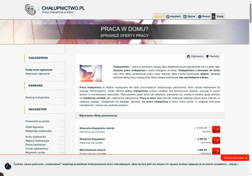 Chałupnictwo czy praca na zlecenie